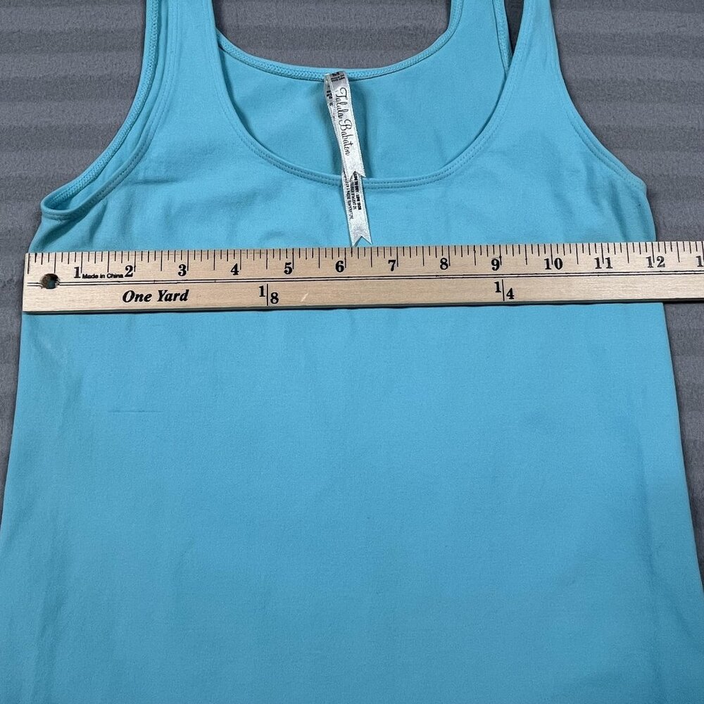 Talula Babaton Shirt Womens Medium Blue Tank Top Nylon Spandex Stretch Made USA